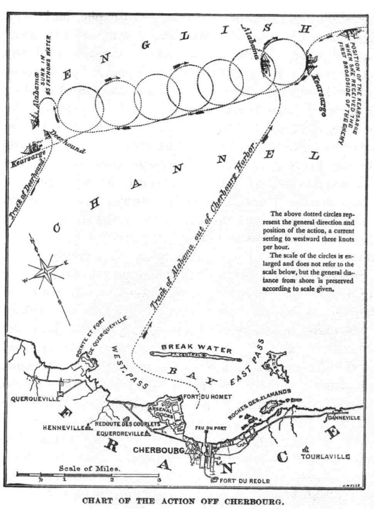 A record of the circular battle fought by the two vessels