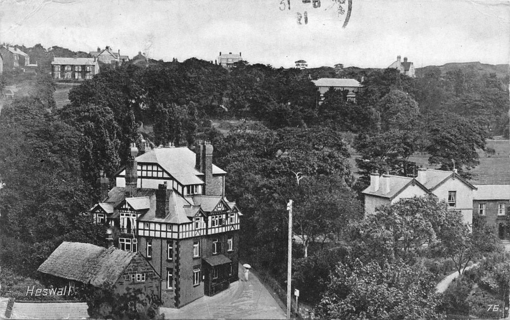 The Black Horse was built in 1836 and was formerly the Heswall Hotel. This picture dates from 1921.