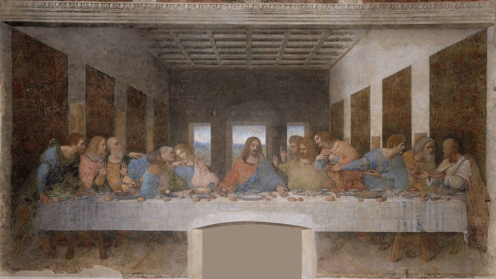 The Last Supper as imagined by Leonardo Da Vinci