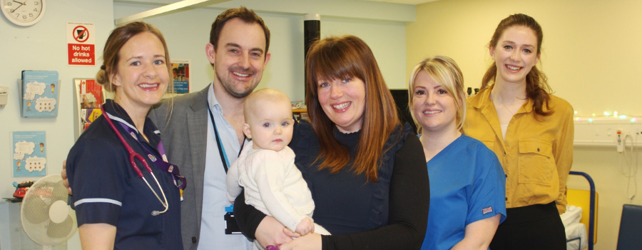 Family’s heartfelt gratitude after life-saving treatment for baby Clara